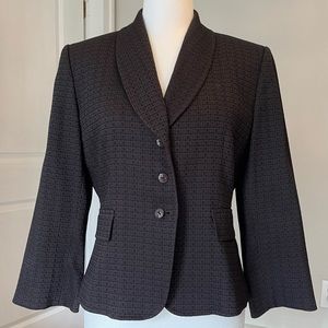 Tahari ASL Sz6P peplum black blazer